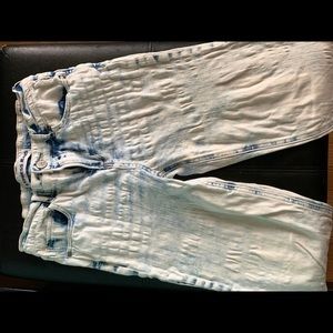 Express - stretchy, high waist acid wash jeans